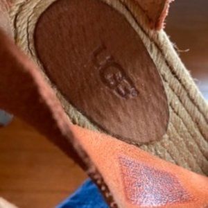 UGG Mila Suede Espadrille Sandals   Pumpkin  Size 7